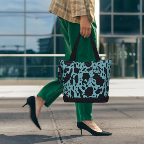 Image of NGIL Medium Top Zipper Closure Canvas Tote Bag with Attached Matching Coin Purse For Moms and Nurses