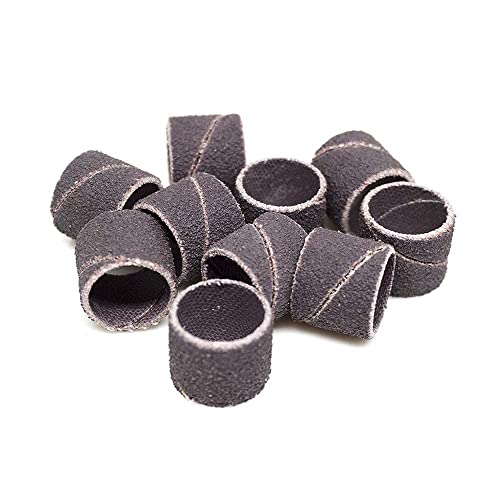 Benchmark Abrasives Aluminum Oxide 1/2” x 1/2” Abrasive Spiral Bands for Die Grinder, Rotary Drill Deburrs and Finishes Metal (Pack of 10) (60 Grit)