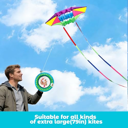 Kite String Reel Winder for Adults, Large Kites Wheel Winder with Brake by Mint's Colorful Life - Image 6