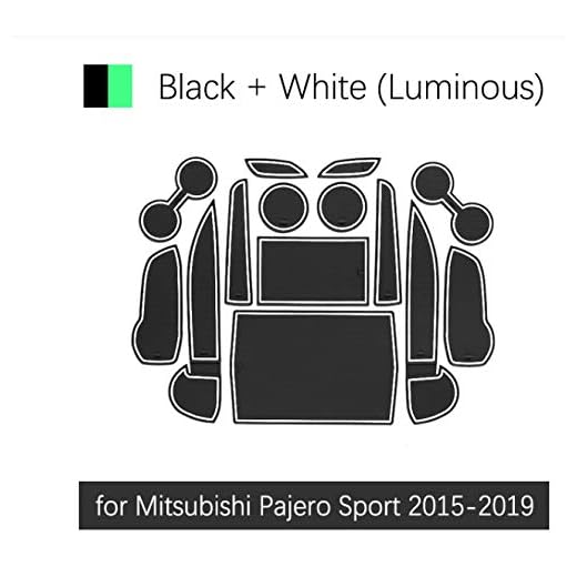 linfei Alfombrillas De Goma Antideslizantes con Ranura para Puerta para Mitsubishi Pajero Sport 2015-2019 Montero Shogun Accesorios Pegatinas