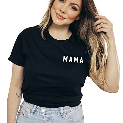 Verita Culture Mom And Dad Shirts Women Mama Letter Printed T-Shirt Mama Graphic Tee Casual Short Sleeve Tops Tee thumb #2