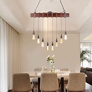 Farmhousependantlightskitchenislandkitchenlightfixturesrusticdiningroomlightfixturewith8e26bulbsocketsblackmetalandwoodbeamceilingpendantlightfixtureshanginglights Urban Country Home Decor Farmhouse pendant lights kitchen island kitchen light fixtures rustic dining room light fixture with 8 e26 bulb sockets black metal and wood beam ceiling pendant light fixtures hanging lights urban country home decor