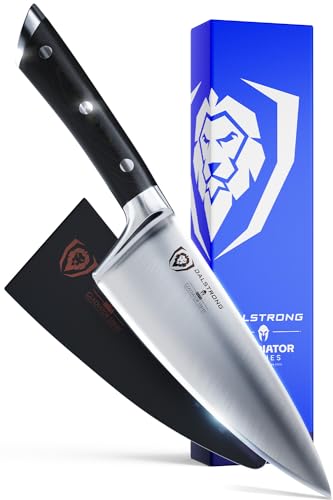 Dalstrong Chef Knife - 6 inch - Gladiator Series Elite - Forged High Carbon German Steel - Razor Sharp Kitchen Knife Gift - Full Tang - Black G10 Handle - Sheath Included - NSF Certified