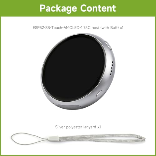 Écran ESP32-S3 tactile AMOLED rond Waveshare miniature pour IoT - 2