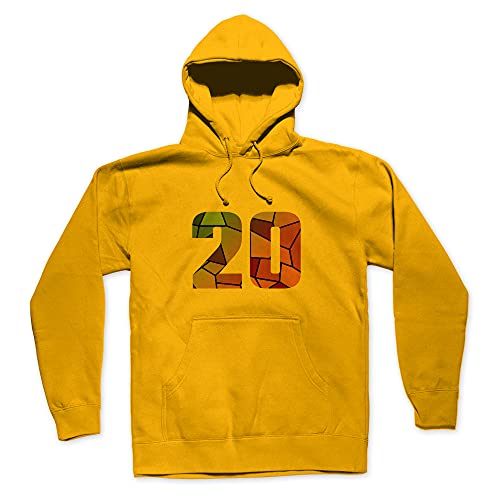 Sweat à capuche 20 jaune or idéal pour vos sorties urbaines de week-end