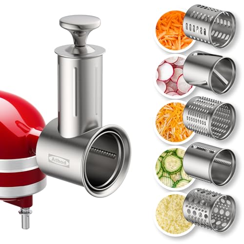 Stainless Steel Slicer Shredder Attachment for KitchenAid Stand Mixer...
