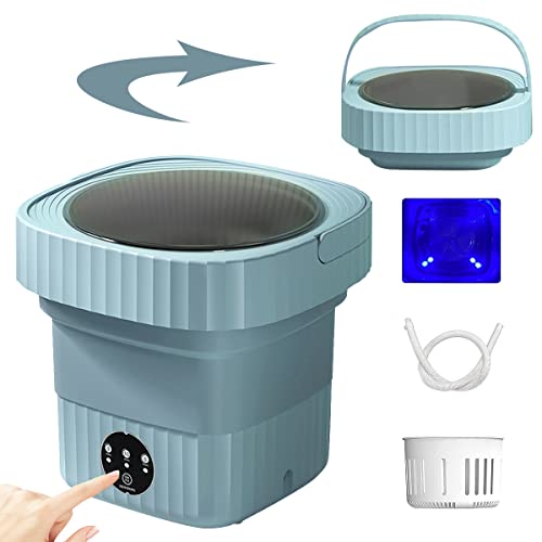 Portable Washing Machine, Foldable Mini Washing Machine for Socks, Baby Clothes, Towels, Underwear Or Delicate Items, Ideal for Apartment, Dorm, Camping, RV Travel and More (blue) Portable Washing Machine, Foldable Mini Washing Machine for Socks, Baby Clothes, Towels, Underwear Or Delicate Items, Ideal for Apartment, Dorm, Camping, RV Travel and More (blue)