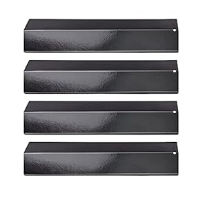 SafBbcue Grill Heat Plate Porcelain Steel Heat Shield for Brinkmann 810-3660-S 810-2512-S 810-2511-S (4 Pack)