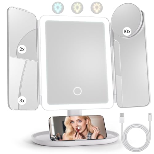 Lupow 4 Magnifications Trifold Vanity Mirror