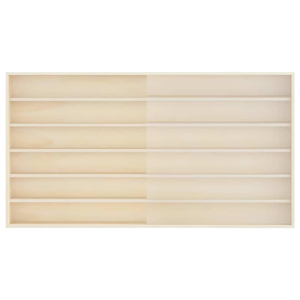 Vitrine murale beige 100 x 8,5 x 54 cm contreplaqué