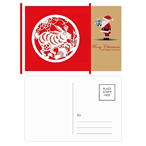 Cartes postales lapins en Chine zodiaque art Père Noël lot papier dessin