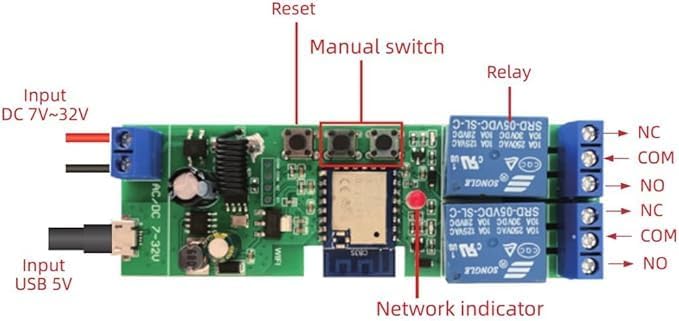 Wiring diagram for Self-Lock Mode with AC 220V appliances