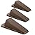 Crosize Door Stoppers for Floor Rubber Door Stop Wedge, Door Gaps and Prevent The Lock-Outs,Floor Sturdy Stackable Door Stop for Carpet Heavy Duty Door (3 Pack, Brown)