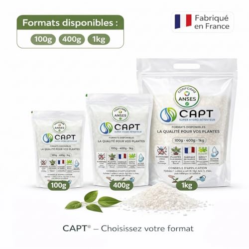 Super Hydro Rétenteur d'Eau CAPT® - Poudre Réserve d'Eau pour Plantes Intérieur et Extérieur - 1 kg – vue 6