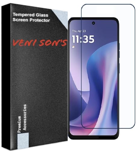 Image of VENI SON'S Scratch And Tear Resistant, Crystal Clear Edge to Edge Tempered Glass Screen Protector Guard Compatible With Moto G100 / S