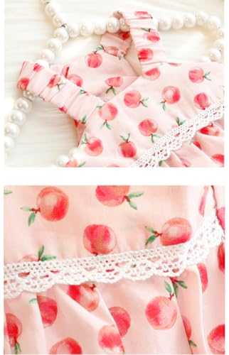 Vestido princesa para perros pequeños rosa con encaje miniatura 5