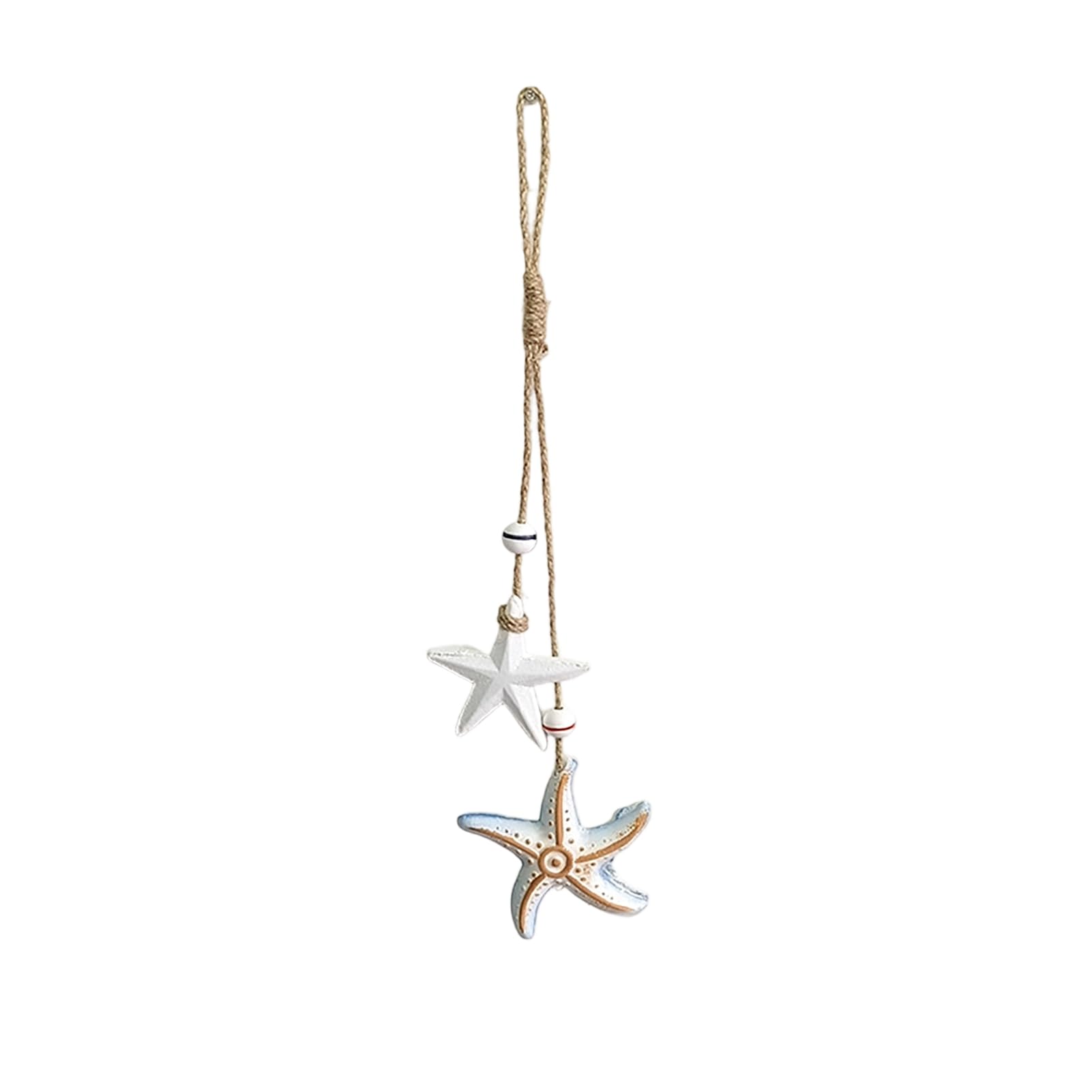 Wooden Starfish Hanging Decoration Nautical Coastal Wall Ornament Ocean Theme Art for Home Beach Lake House Rustic Decor [object Object]