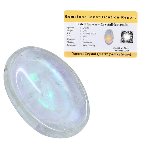 Image of Certified Angel Aura Quartz Crystal Thumb Worry Pebbles Stones for Anxiety