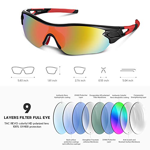 Image of BEACOOL Polarized Sports Sunglasses for Men Women Youth Baseball Cycling Running Driving Fishing Golf Motorcycle TAC Glasses