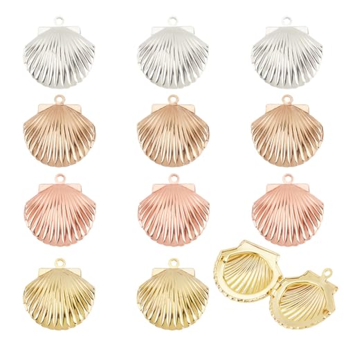 Breloques en forme de coquillage en laiton anti-ternissement pour création de bijoux durable