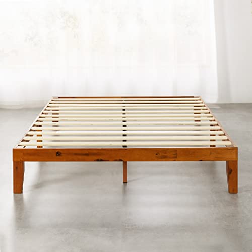 image for Mellow Naturalista Classic 12-Inch Solid Wood Platform Bed | Wooden Sl