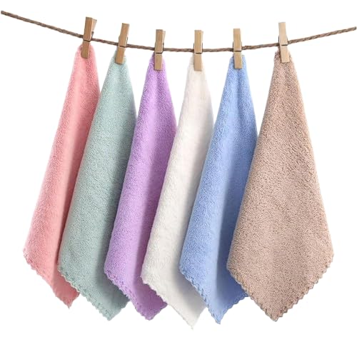 MKSL® 12Pc Soft Face Towel for Women, Kids and New Born Babies | Ultrathin Microfiber Towel Handkerchief | Small Size 25x25 Cm | Soft and Super Absorbent Hand Towel for Kids-image-37