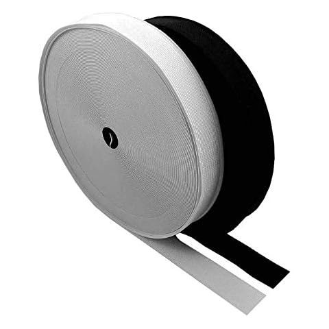 25mm / 1 inch Wide Flat Black or White Knit Strong Woven Elastic Sewing Dressmaking (Black, 1) Cover