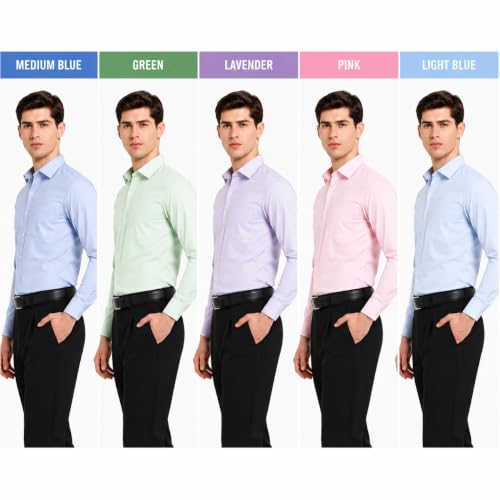 Image of Men's Solid Formal Shirt | Premium Cotton Rich Full Sleeves Shirt | Comfort Fit Office Wear Shirt with Single Chest Pocket | Stylish Casual & Formal Shirt for Men