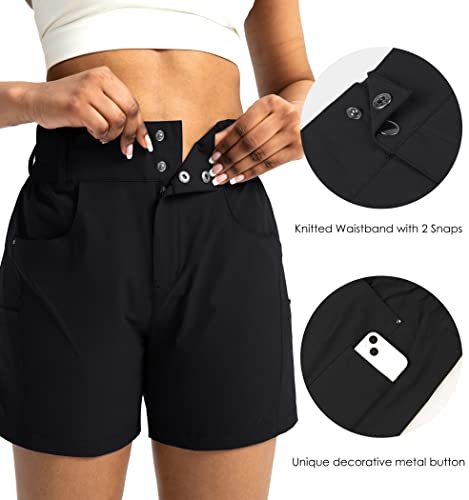 Image of Viodia Women's 5 inch Hiking Golf Shorts with Pockets High Waist Stretch Cargo Short Shorts for Women Casual Summer