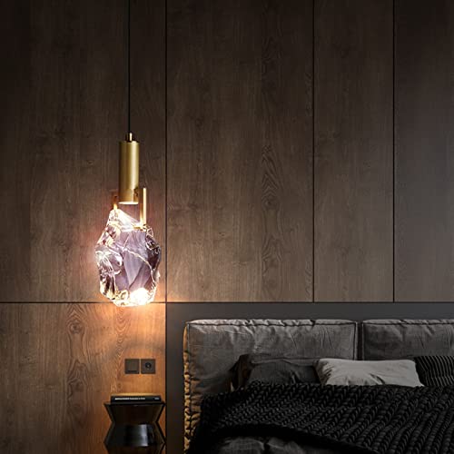 Lampe à suspension en laiton et cristal lustre chic de chambre
