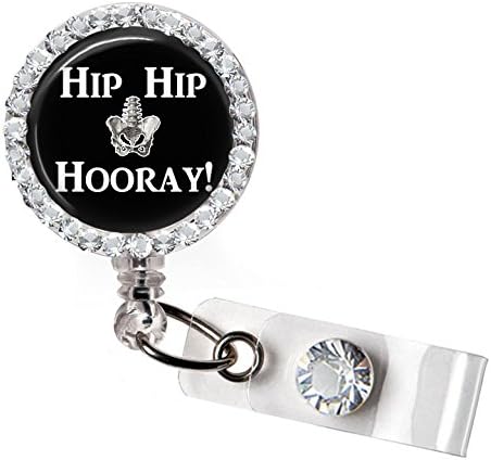 Hip Hip Hooray Badge Holder Reel; Nursing Retractable Badge Reel