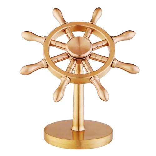 XQIGI Spinner Bateau en laiton Helmsman Puts, créatif en métal, extracteur de cuivre, artefact amovible, cadeau pour adultes et enfants