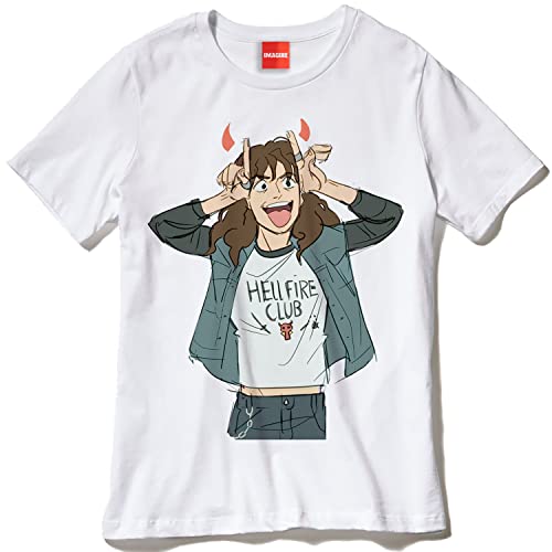 La Mejor Selección de Como Despintar Ropa , tabla con los diez mejores. 43 Hellfire Club Playera Stranger Mujer Hombre Infantil Cosplay Disfraz Ropa (XL Mujer, Estampado, Eddie Munson)