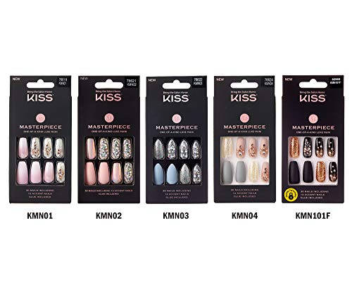 Kiss Masterpiece One-Of-A-Kind Luxe Mani Nails w/Glue (KMN02) - Image 6