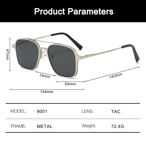 Image of 3in1 Magnetic Clip On Sunglasses Polarized For Women Mens Blue Light Glassess Aviator Stylish Eyewear for Drivers