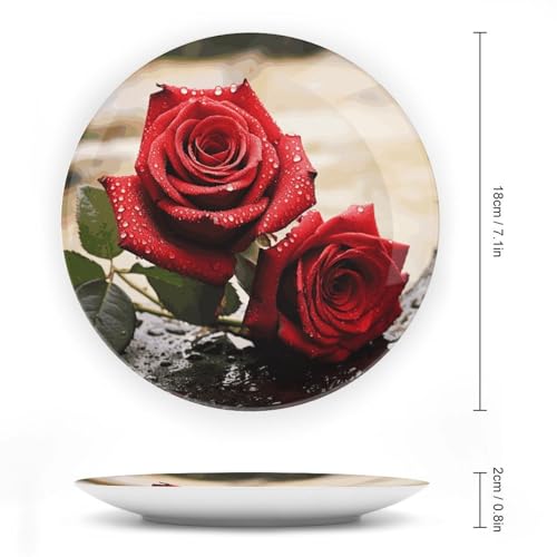 Plato decorativo de porcelana Bone China de 7 pulgadas miniatura 2