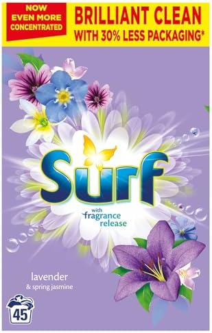 Washing Powder 2.25kg - Lavender & Spring Jasmine - Deep Clean and Delightful Fragrance - Fresh Scented Stain-Removal Laundry Detergent - Laundry Powder for Whites and Colors - For All Fabrics