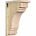 Ekena Millwork COR08X12X20PEC01RDF 8"W x 12"D x 20"H Pescadero Rough Sawn Corbel w/Backplate, Douglas Fir