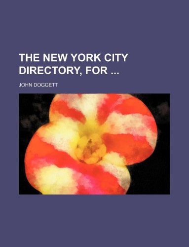 The New York City Directory, for