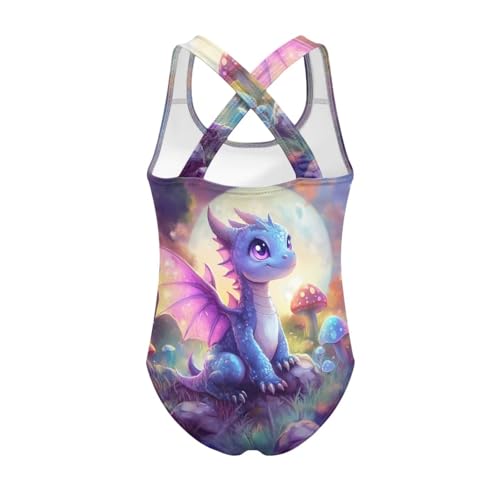 WELLFLYHOM One Piece Swimsuit for Girls 5-14 Full Coverage Bathing Suit Cross Back Sleeveless Swimsuit for Beach Travel2