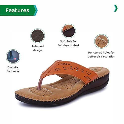 Image of ORTHO JOY Extra Soft Women's Doctor Ortho Slippers /Flip-Flops
