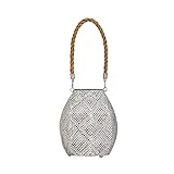 Pauleen 48182 Sunshine Diamond Solar-Laterne für Balkon oder Garten Weiß Außenbeleuchtung Metall Solar 3000K