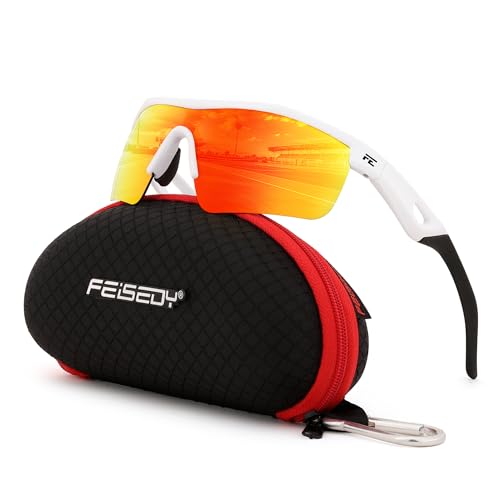 Image of FEISEDY Kids Polarized Sports Sunglasses, TR90 UV400 Baseball Cycling