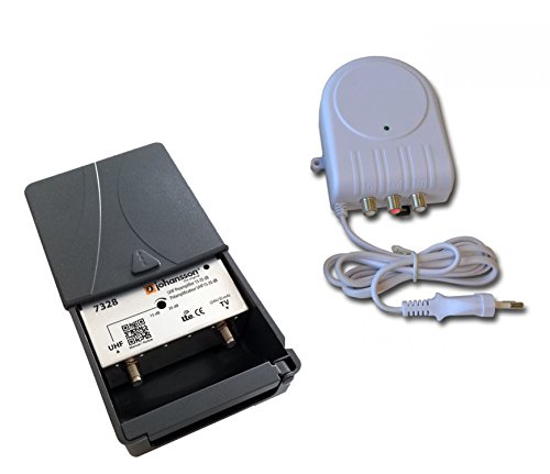 Kit Préamplificateur d’Antenne TV Johansson pour TNT Et TNT HD avec Filtre 4G/LTE Actif Et avec Alimentation. Kit Pré-Amplificateur UHF 15 à 35 DB + Alimentation...