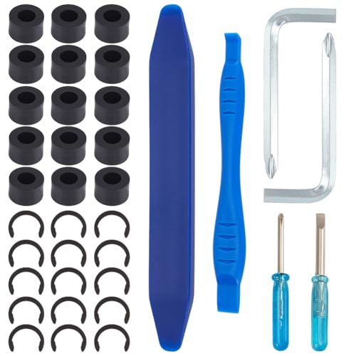 OLYCRAFT 36 Ersatz Gummirollen Auflösung. Enthält 15 Gummirollen Auflösung Und 15 Gummirollen Ersatz. Verhindert DASS Sich Das Gummi Bewegt. Halteklammerringe Für Reparaturwerkzeuge