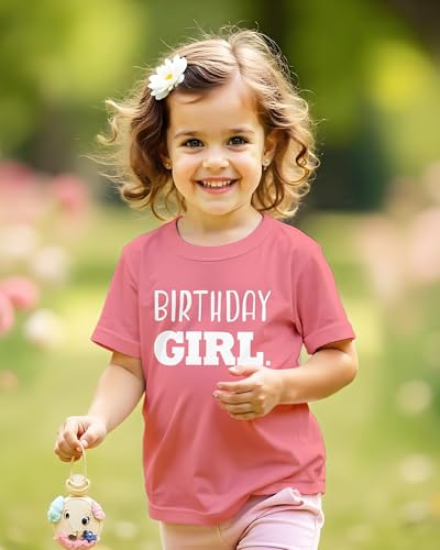Image of Birthday Girl Shirt Toddler T-Shirt Kid Birthday Party Outfit Tee Gift for Girls 1st 2nd 3rd 4th 5th 6th 7th 8th Tops