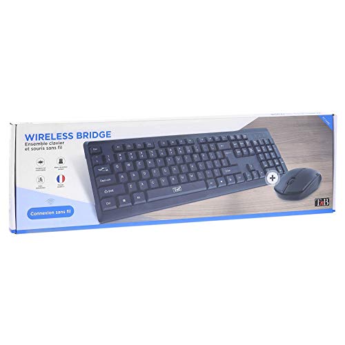 Clavier + Souris sans Fil T'nB Noir pour ordinateur de bureau