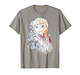 Disney Frozen Anna Illustrated Snowflake Flowers T-Shirt