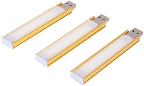 Hitommy Portable Mini 2.5W USB 8 LED Touch Dimmable Night Light Strip for Power Bank Computer Laptop - White