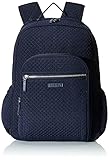 Vera Bradley Women's Microfiber Campus Backpack, Navy, One Size